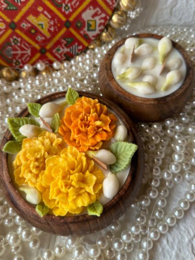 Wooden Dough Candles