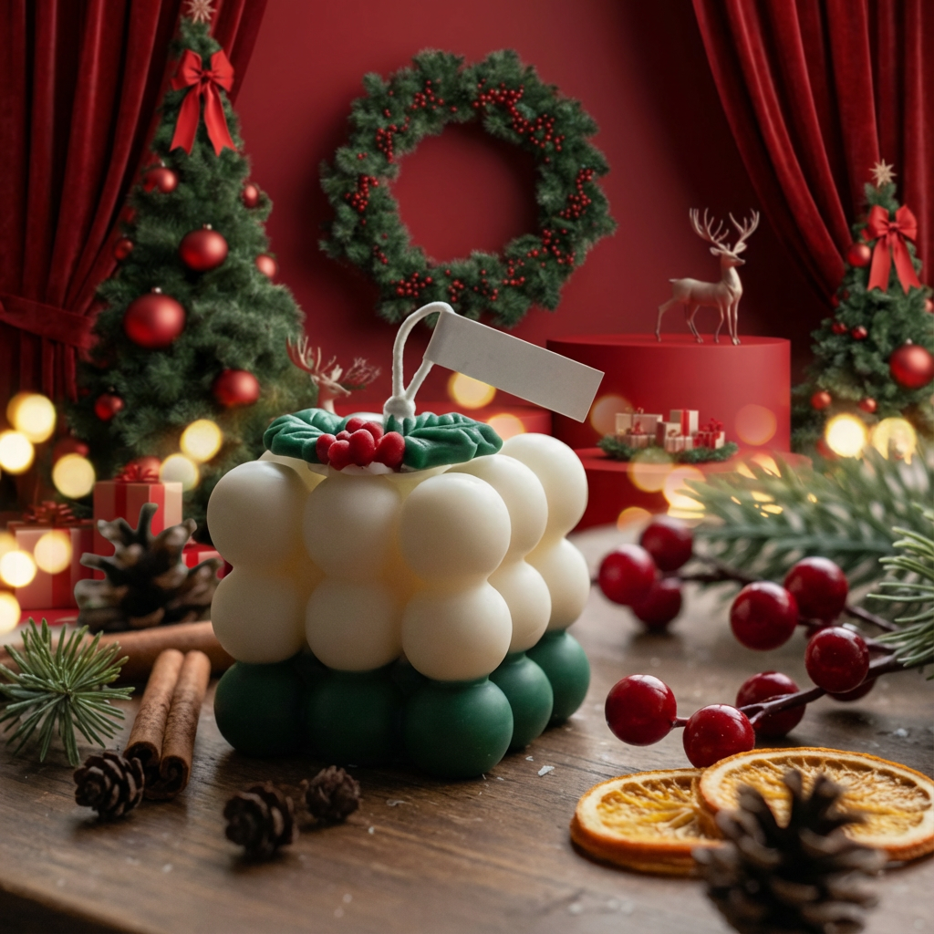 Christmas Bubble candle - Image 2
