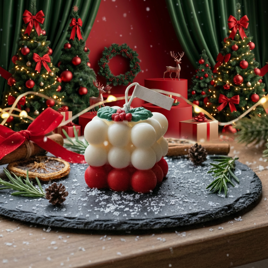 Christmas Bubble candle